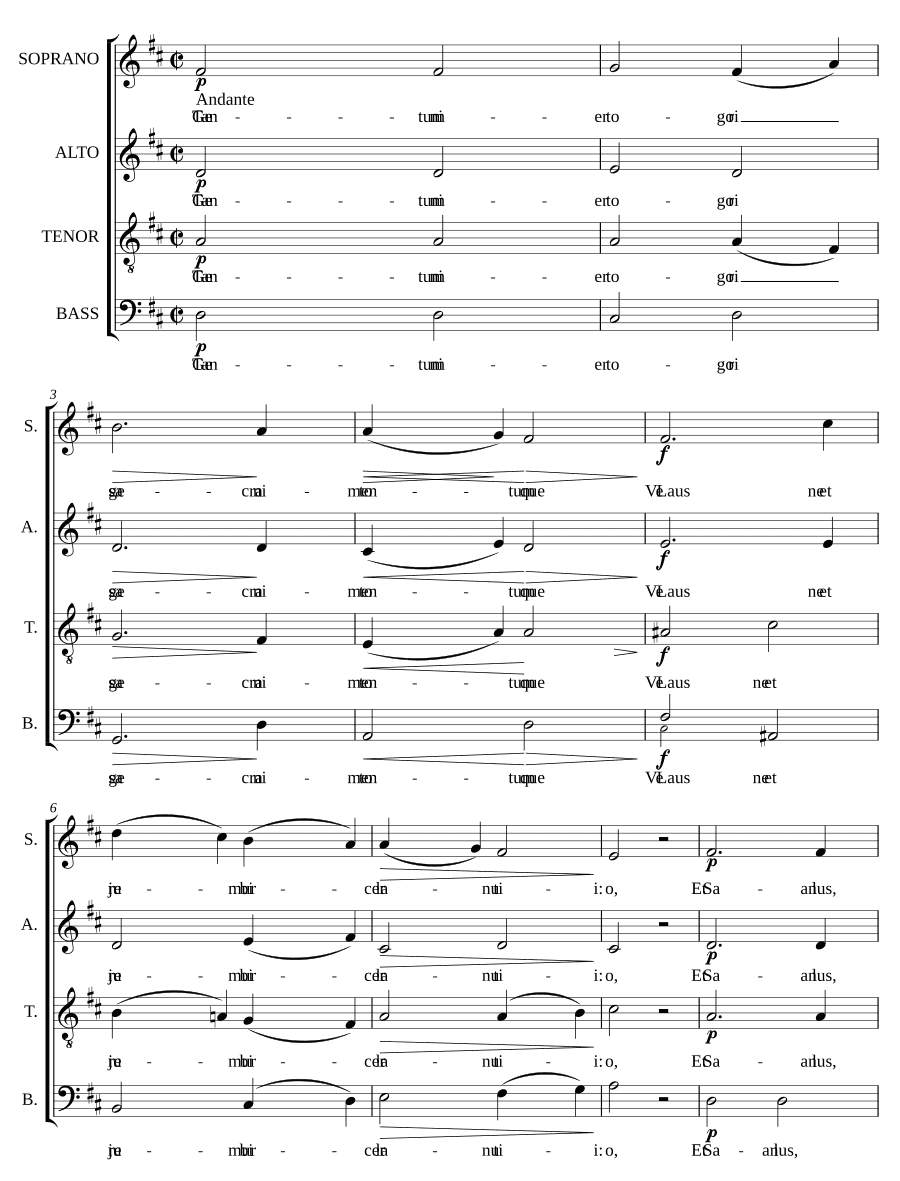 Tantum ergo in D Major, WAB 32