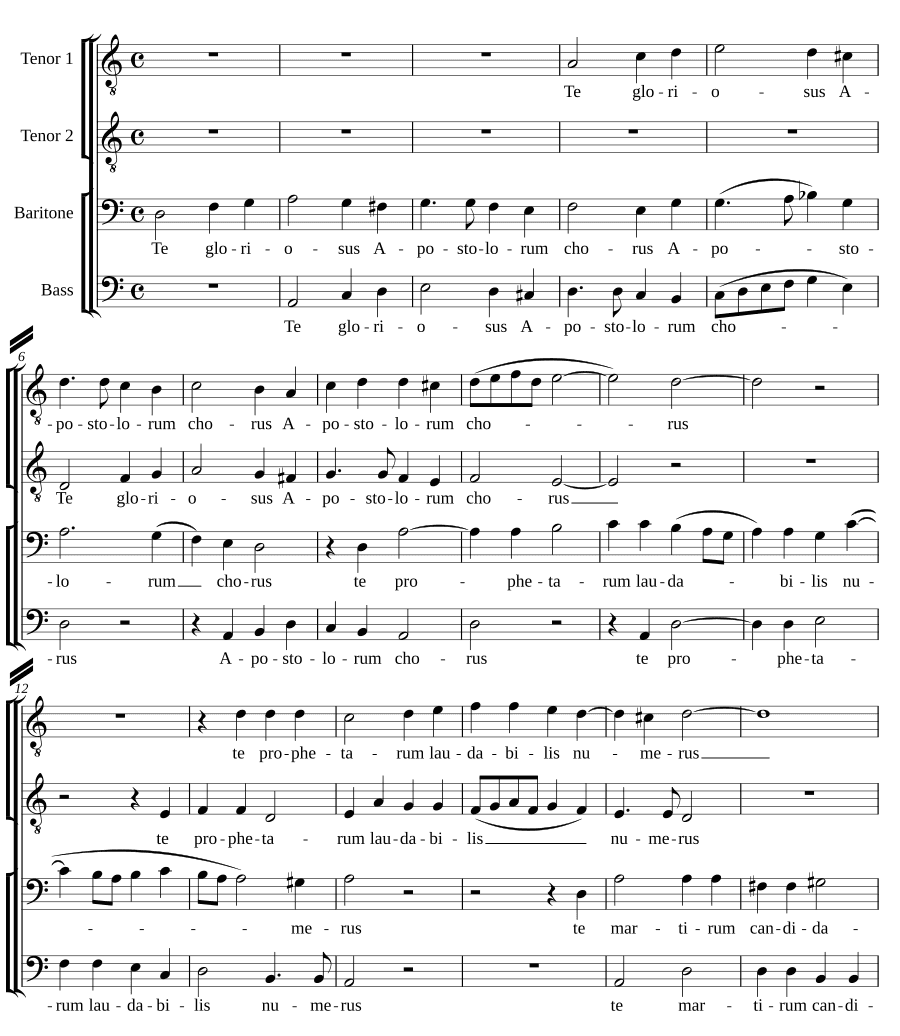 Ты, славный Апостолов (Te gloriosus Apostolorum)