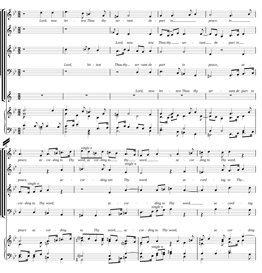 Плоская служба - Ныне отпущаешь (The 'Flat' Service - Nunc dimittis)