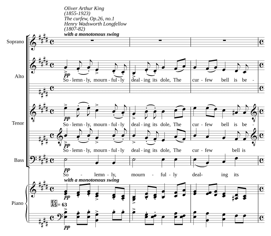 Вечерний звон, соч. 26, № 1 (The curfew, Op.26, no.1)