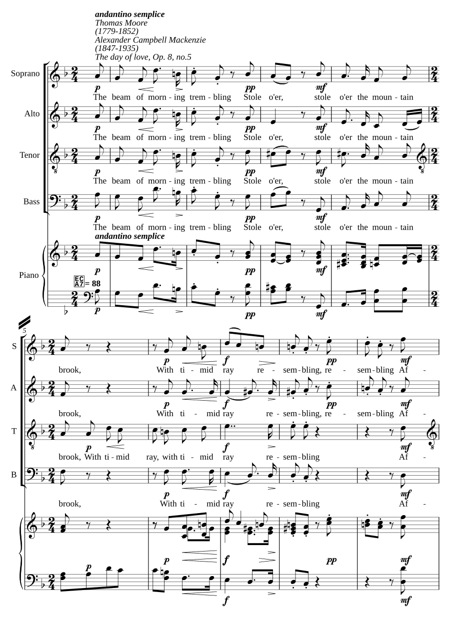 День любви, соч. 8, № 5 (The day of love, Op.8, no.5)