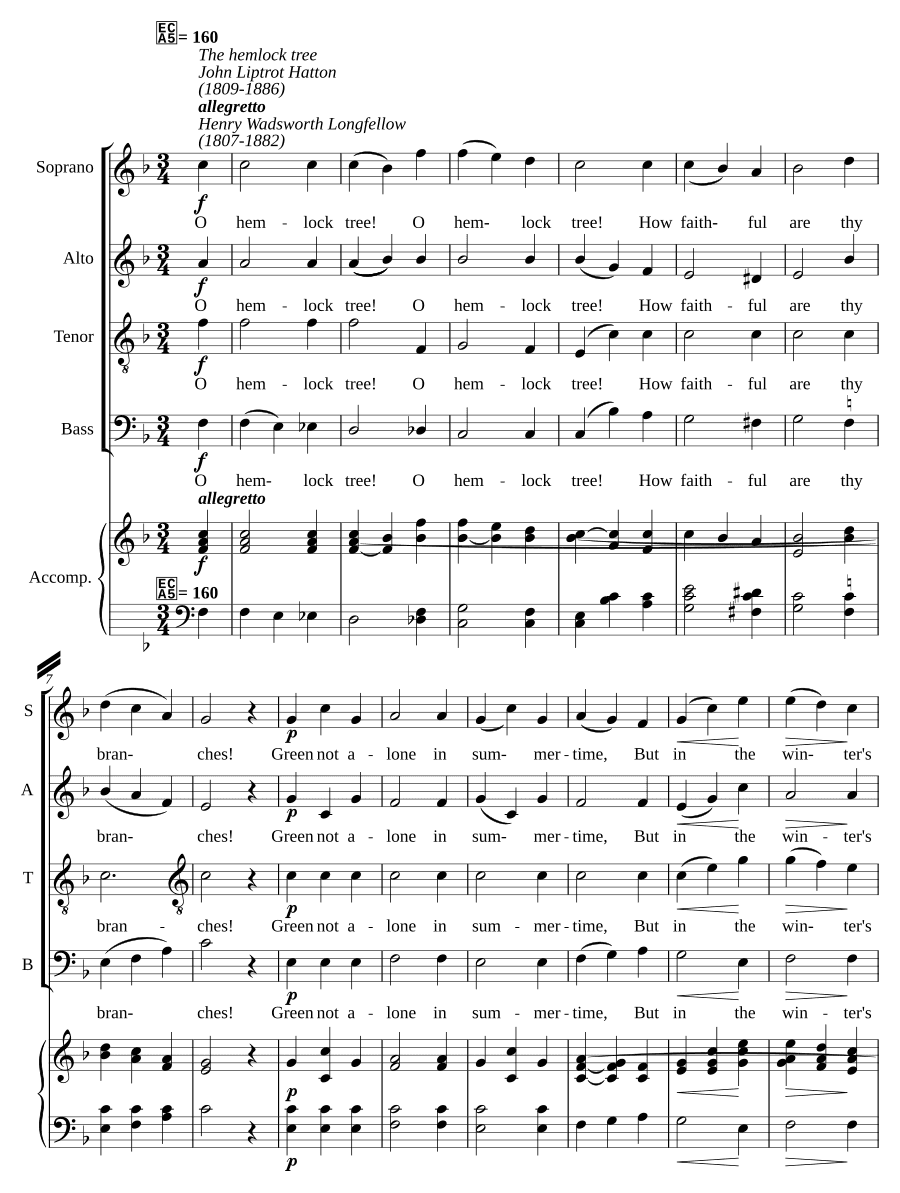 Тисовое дерево (The hemlock tree)