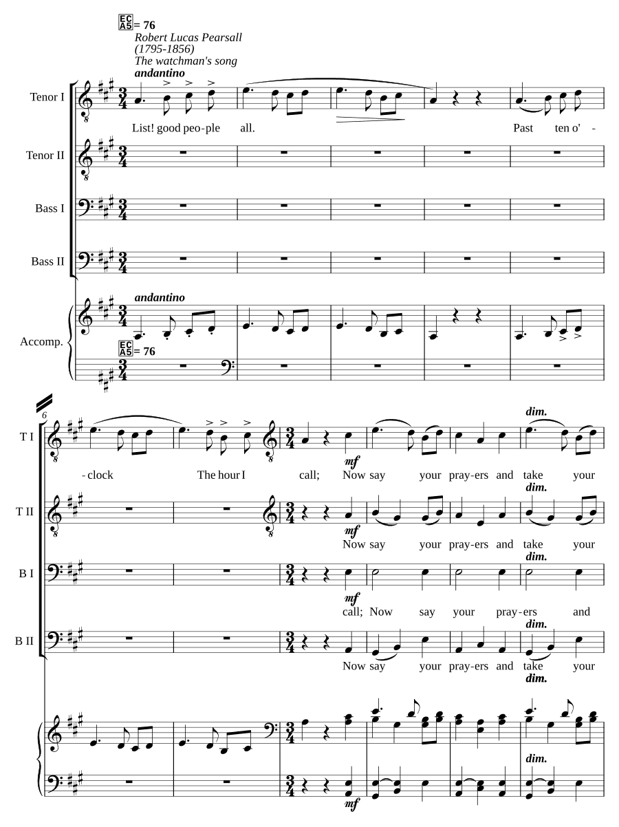 Песня часового (The watchman's song)