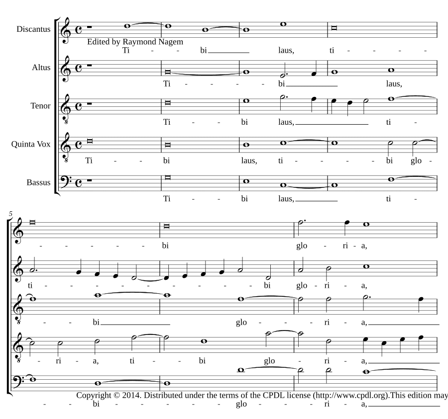 Тебе хвала, тебе слава (Tibi laus, tibi gloria - Da gaudiorum praemia a 5)