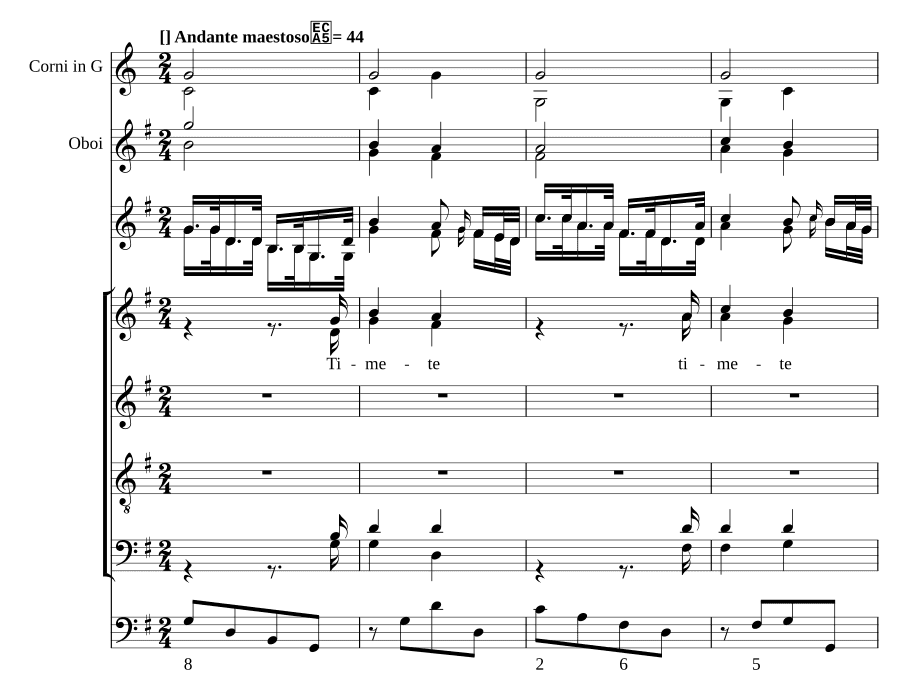 Бойтесь Господа (Timete Dominum, MH 385)