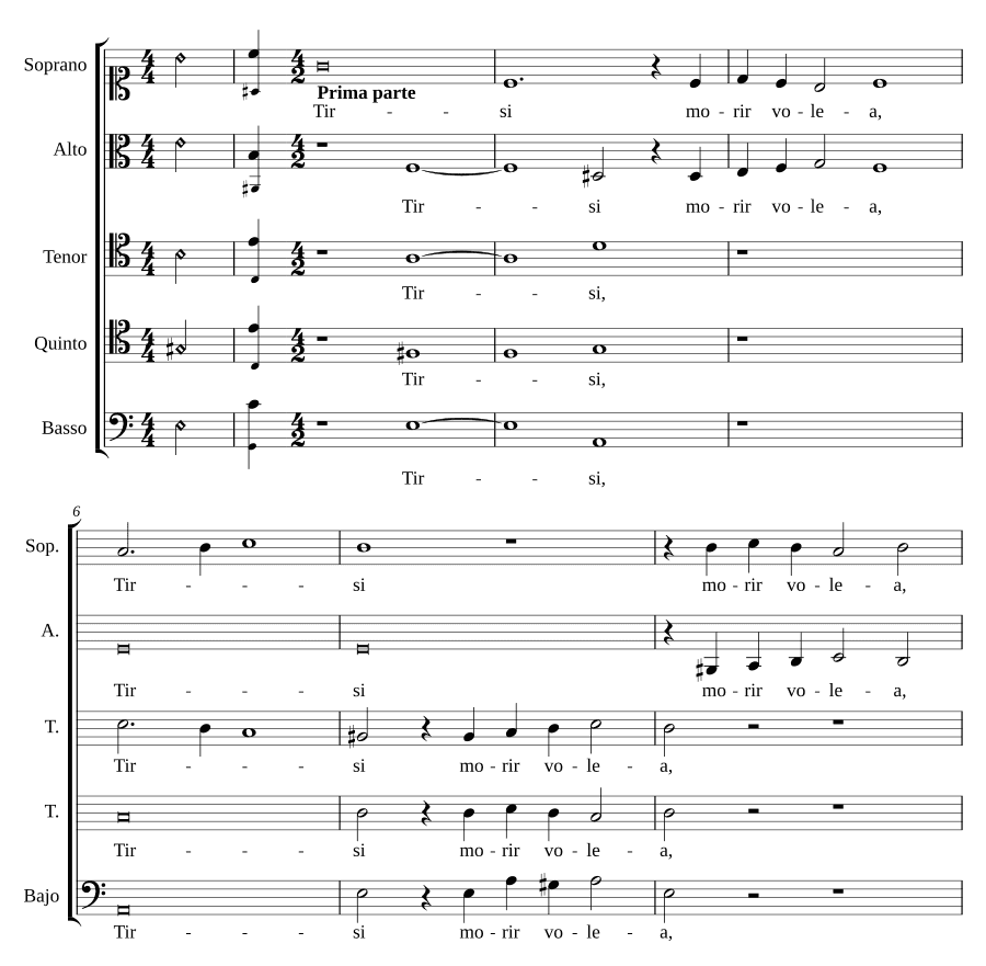 Тирси хотел умереть (Tirsi morir volea)