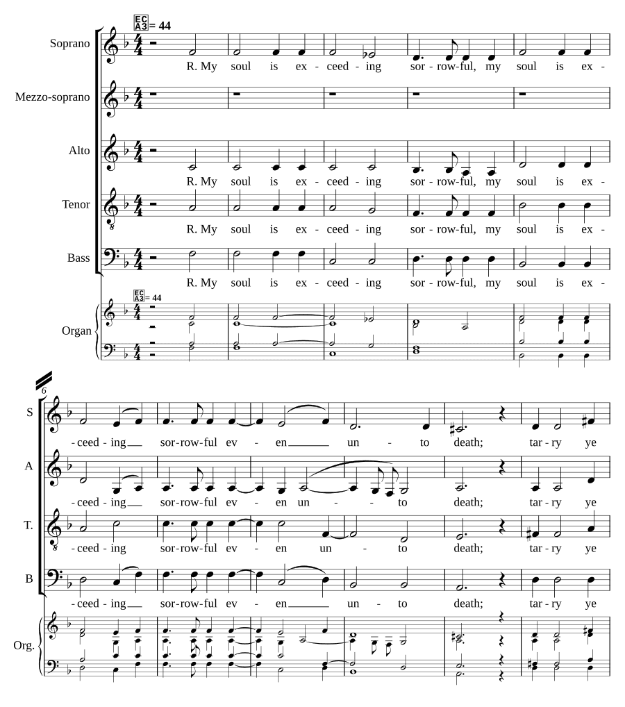 Печальна душа моя (Tristis est anima mea)