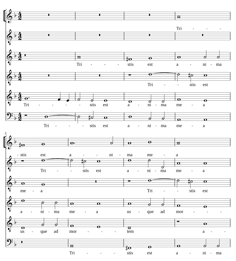 Печальна душа моя (Tristis est anima mea)
