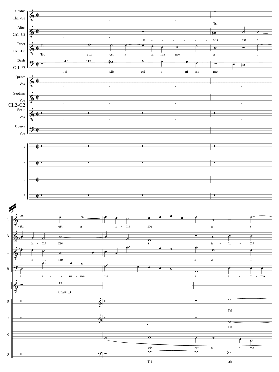 Печальна душа моя a 8 (Tristis est anima mea a 8)