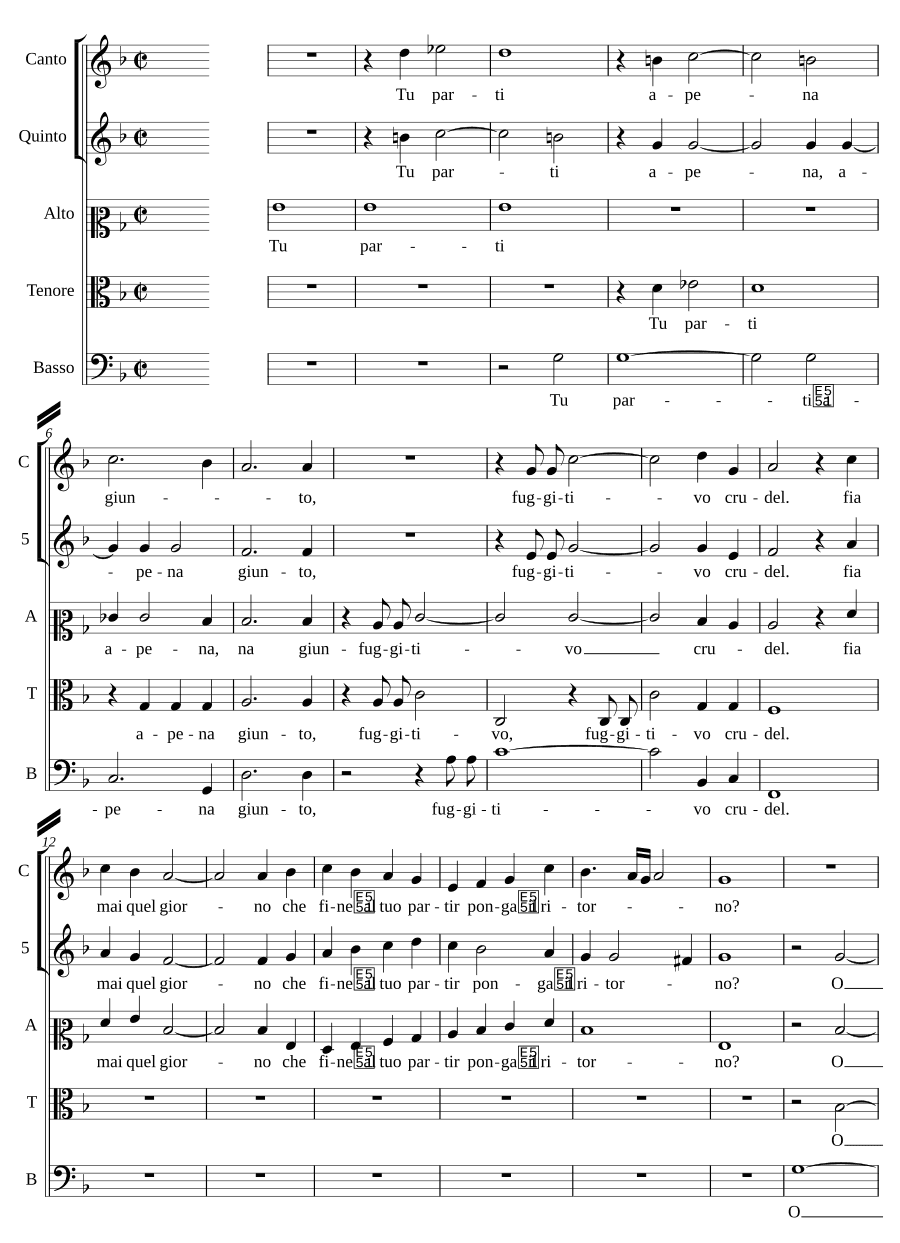 Ты только что родилась (Tu parti apena giunto)