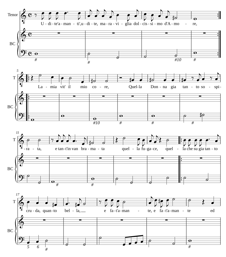 Слушайте, влюбленные (Udite amanti)