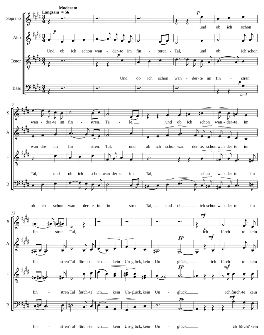 И если я пойду долиной смертной тени, соч. 31 № 1 (Und ob ich schon wanderte im finstren Tal, Op. 31 No. 1)