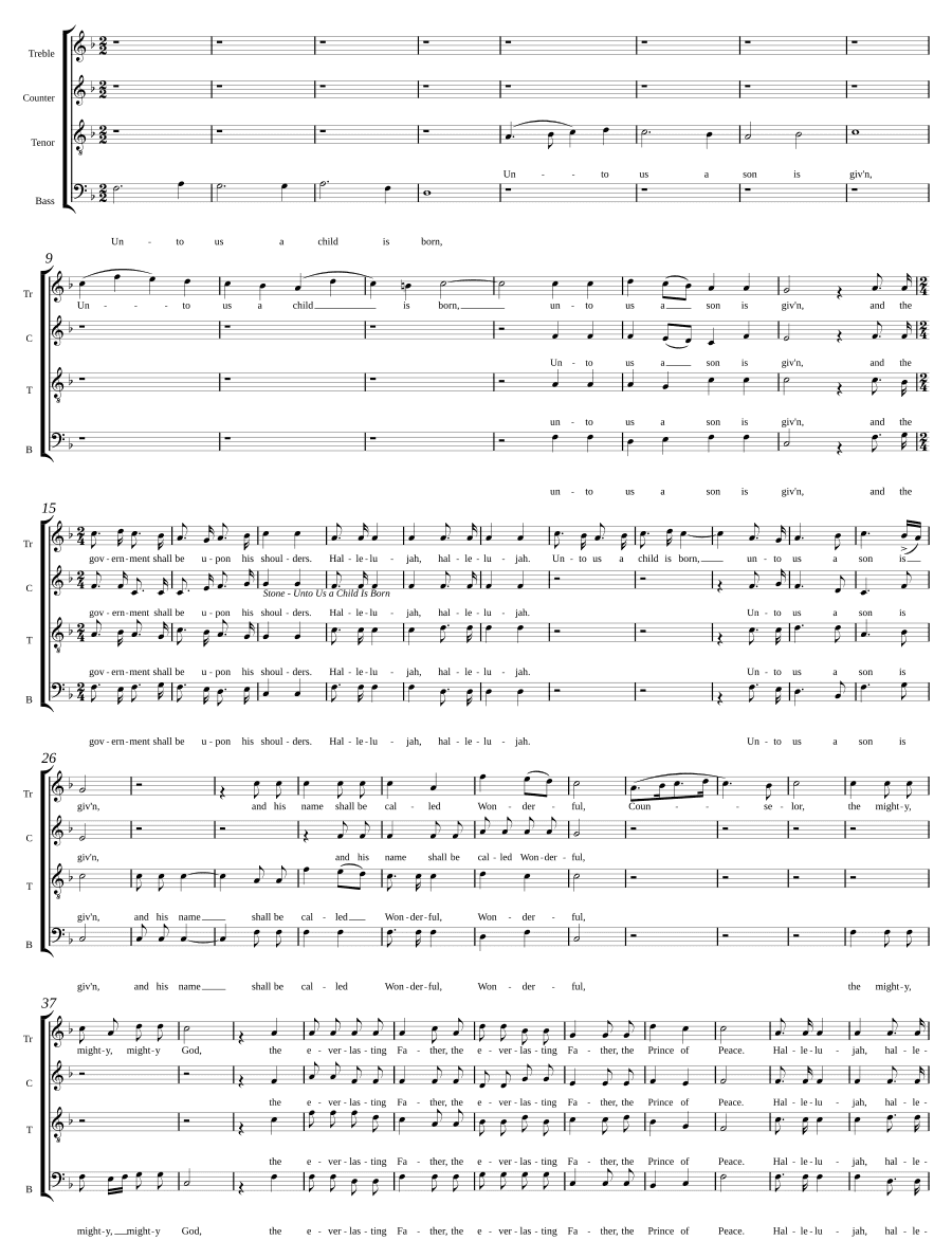 Рожден нам ребенок (Unto us a child is born)