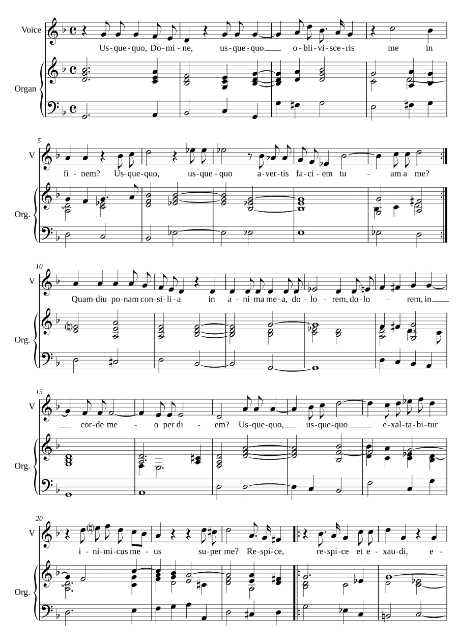 До каких пор, Господи (Usquequo Domine)
