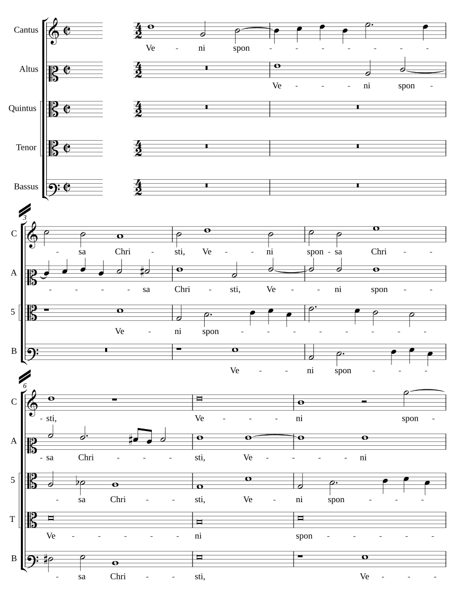 Приди, невеста Христа (Veni sponsa Christi)