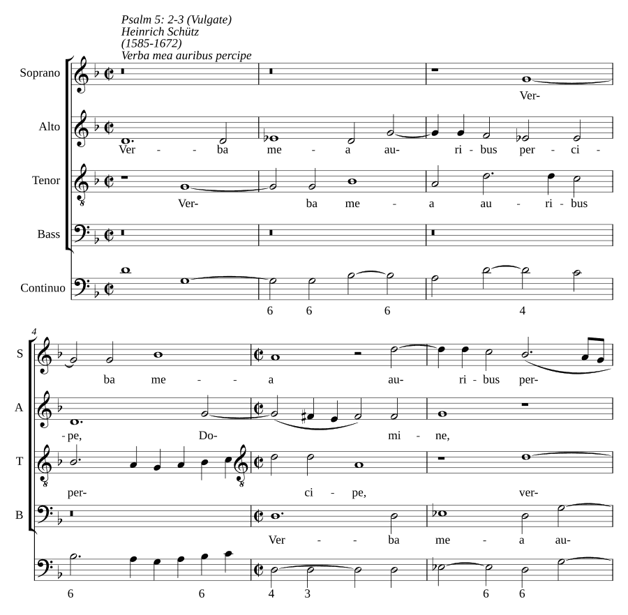 Слова мои услышь, Господи (Verba mea auribus percipe, Domine, SWV 61)