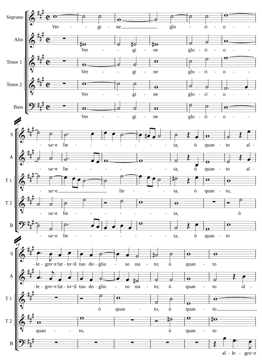 Славная дева (Vergine gloriosa)