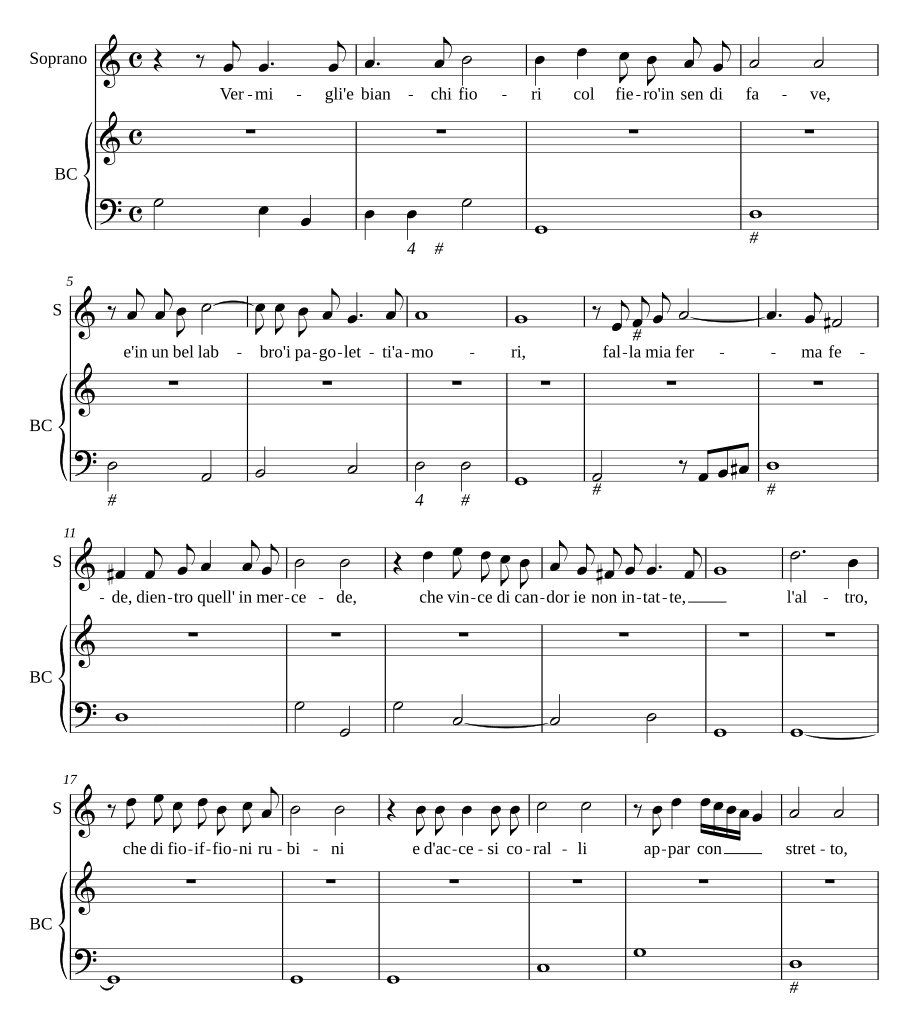 Розовые и белые цветы (Vermigli e bianchi fiori)