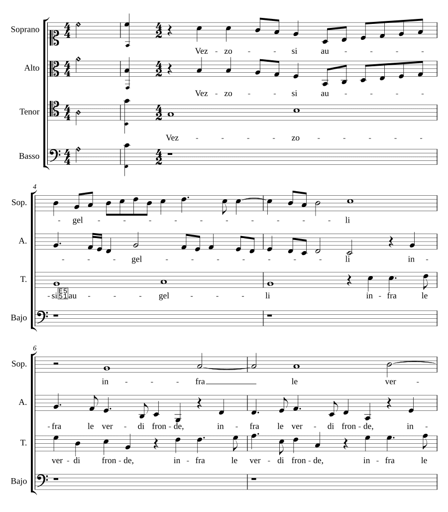 Прелестные птички (Vezzosi augelli)