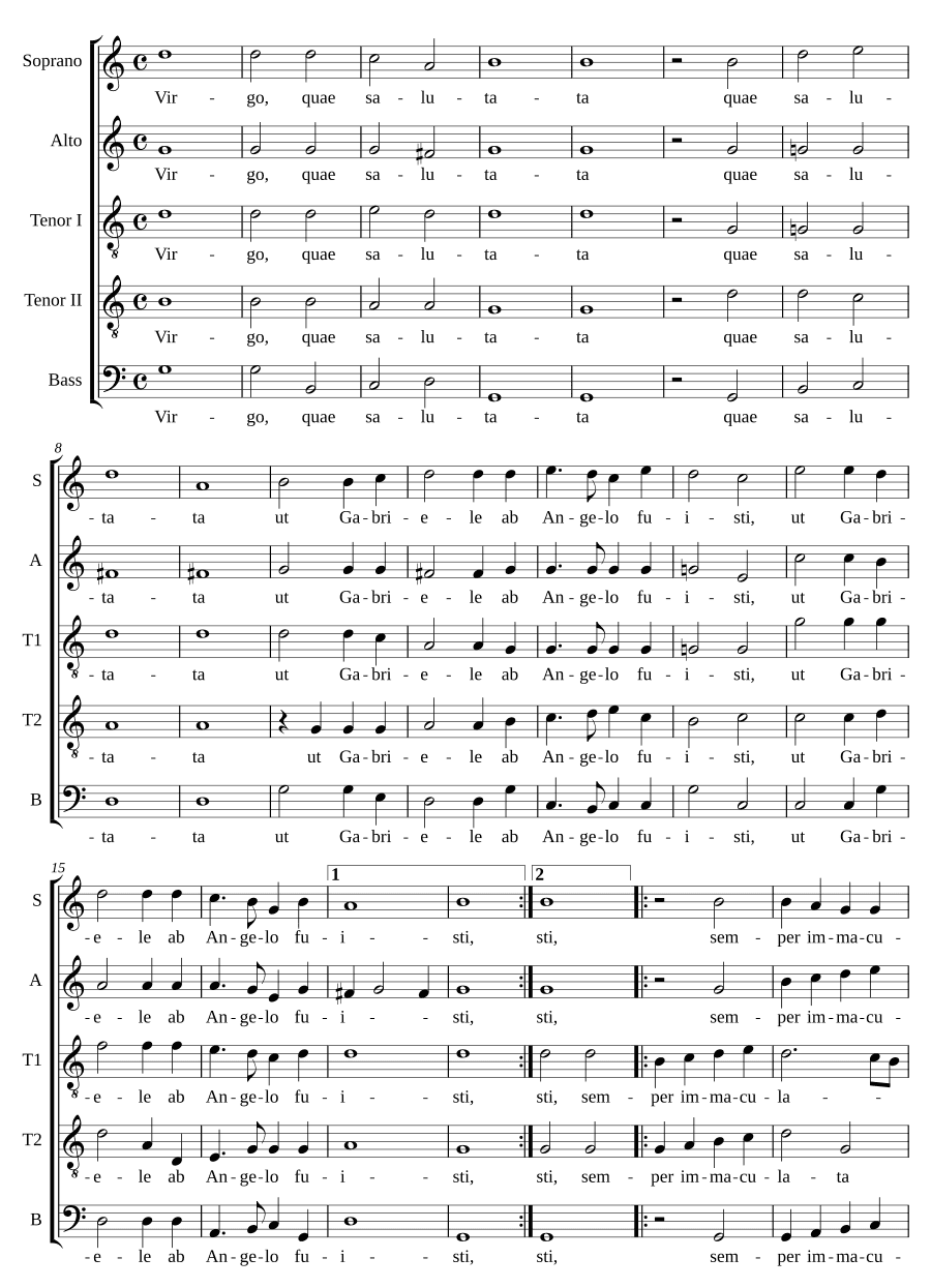 Дева, к которой обращаются (Virgo, quae salutata)
