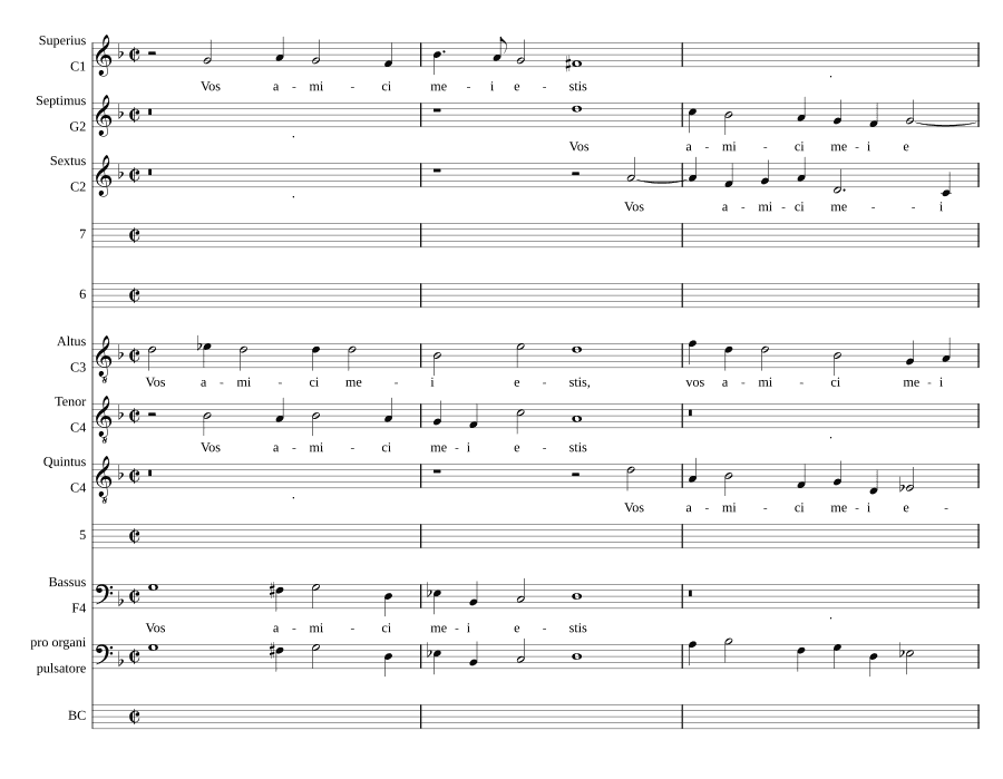 Вы — мои друзья, на 7 голосов (Vos amici mei estis a 7)