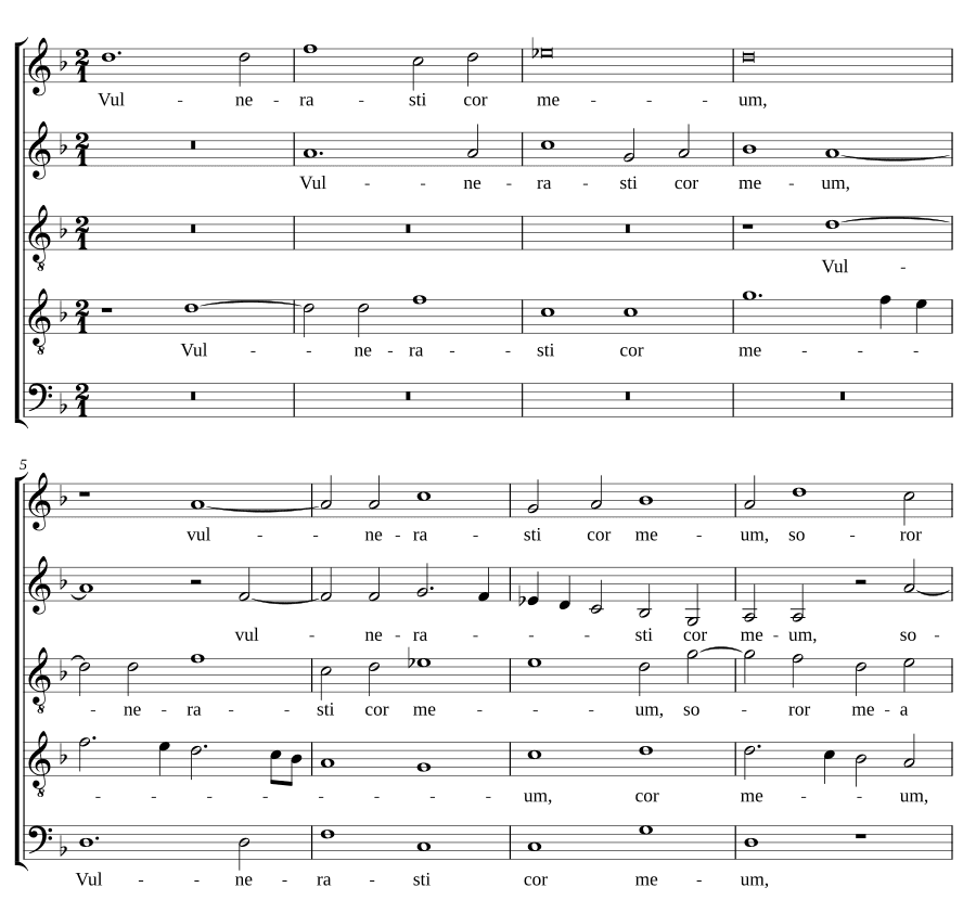 Ты ранил сердце мое (Vulnerasti cor meum)