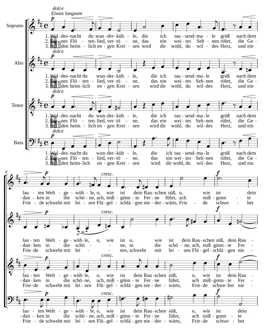 Лесная ночь, соч. 62 № 3 (Waldesnacht, Op. 62, No. 3)