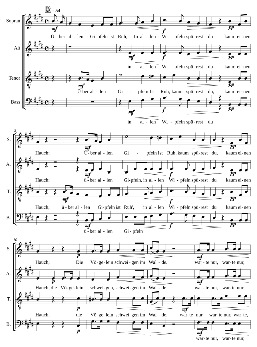 Ночная песнь странника (Wanderer's Nachtlied)