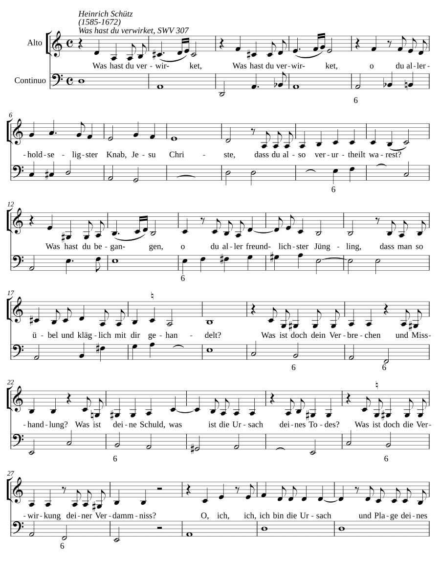 Что ты согрешил, SWV 307 (Was hast du verwirket, SWV 307)