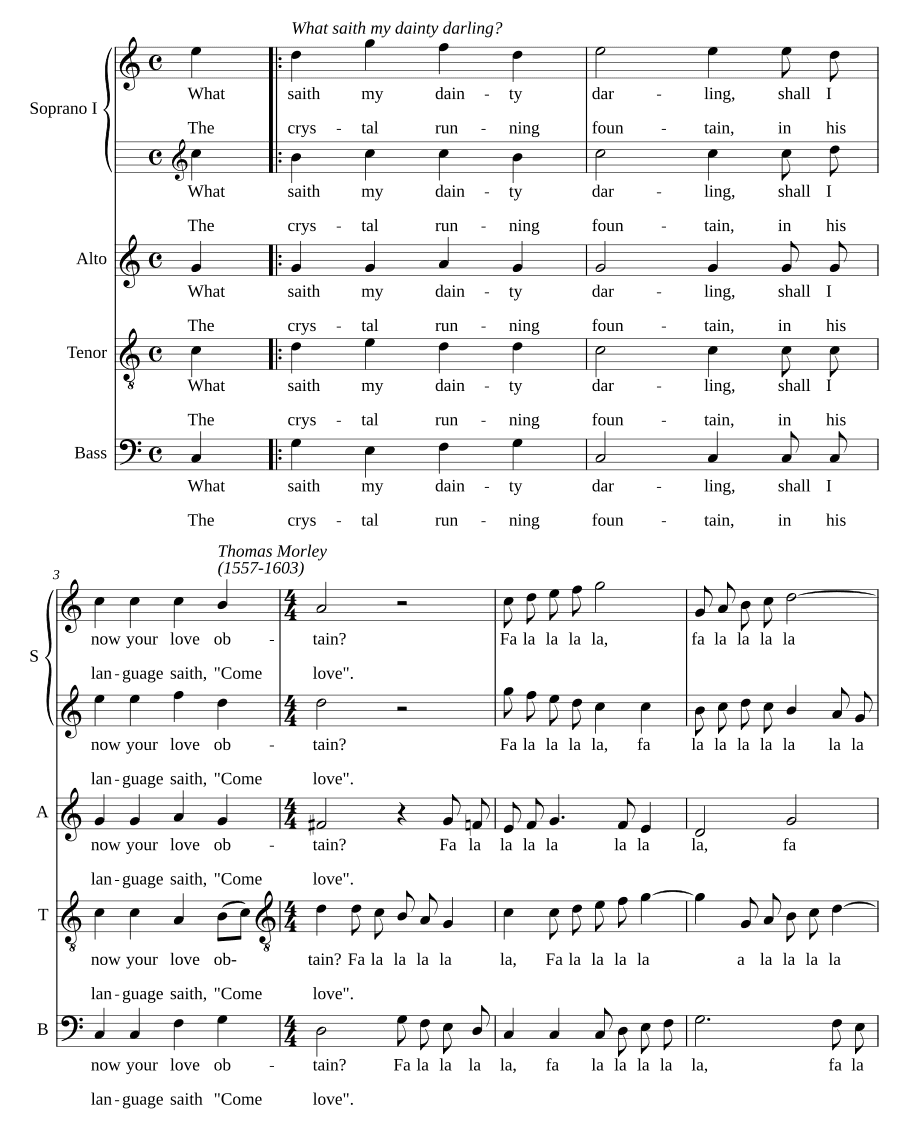 Что говорит моя милая дорогая (What saith my dainty darling)