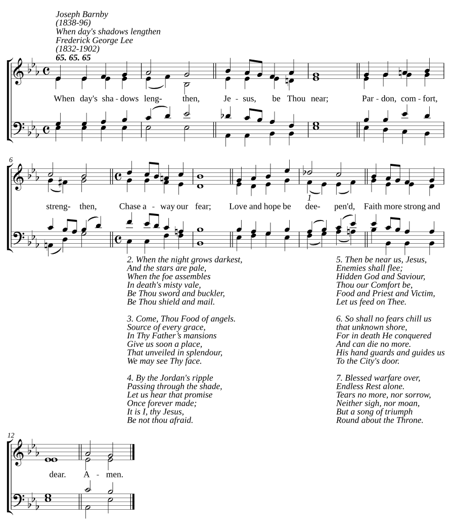 Когда тени дня удлиняются (When day's shadows lengthen)