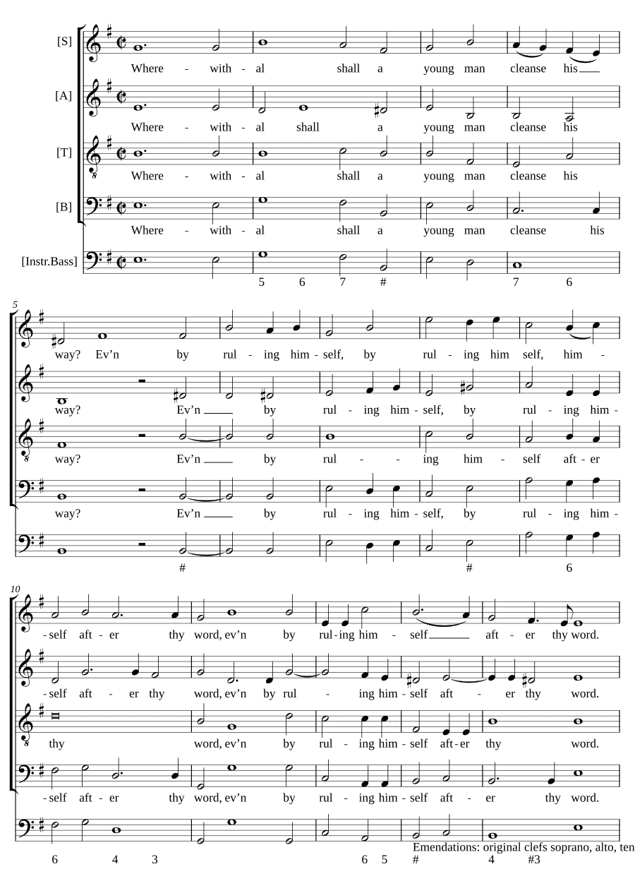 Чем очистит юноша путь свой? (Wherewithal shall a young man cleanse his way?)