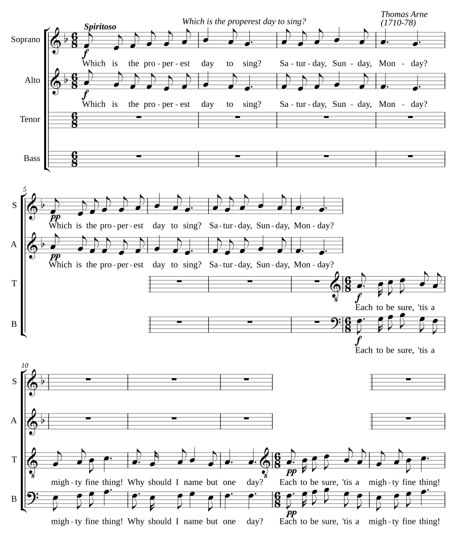 Какой день лучше всего для пения? (Which is the properest day to sing?)