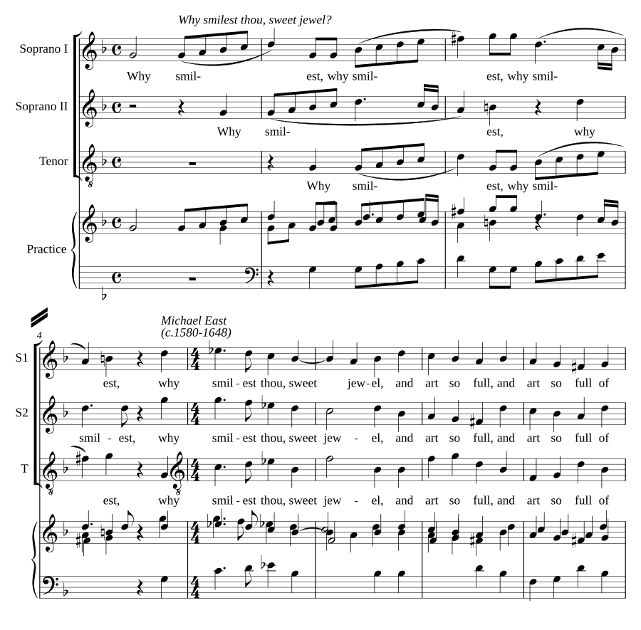 Почему ты улыбаешься, сладкое сокровище? (Why smilest thou, sweet jewel?)