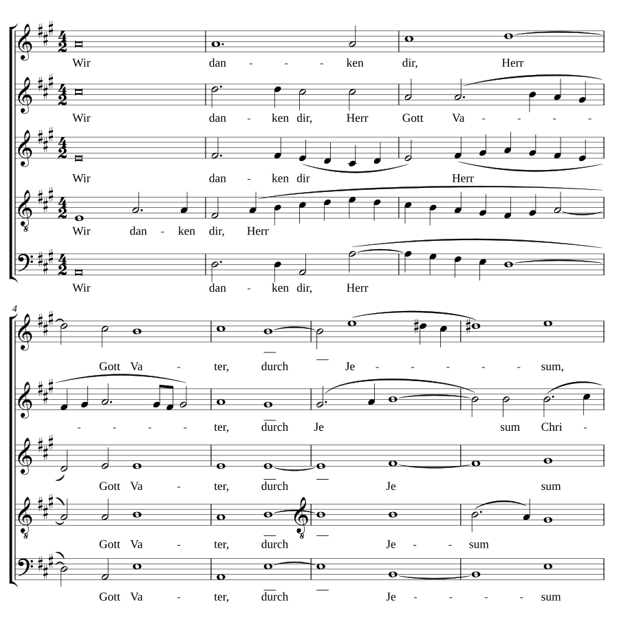 Мы благодарим Тебя (Wir danken dir)