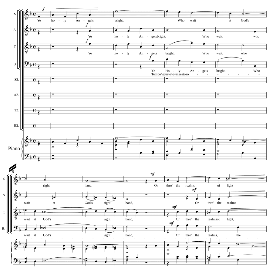 О, святые ангелы, светлые, соч. 135 (Ye holy angels bright, Op. 135)