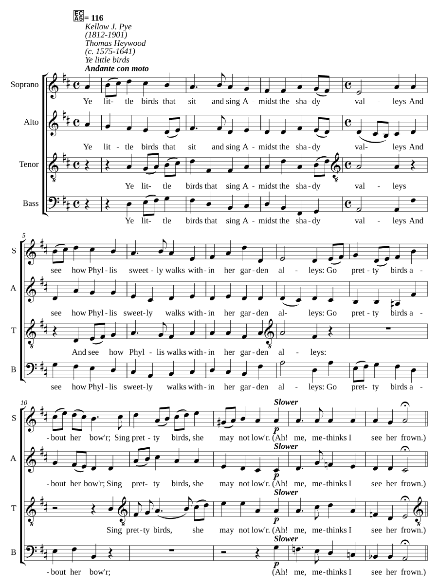 Вы, маленькие птички (Ye little birds)