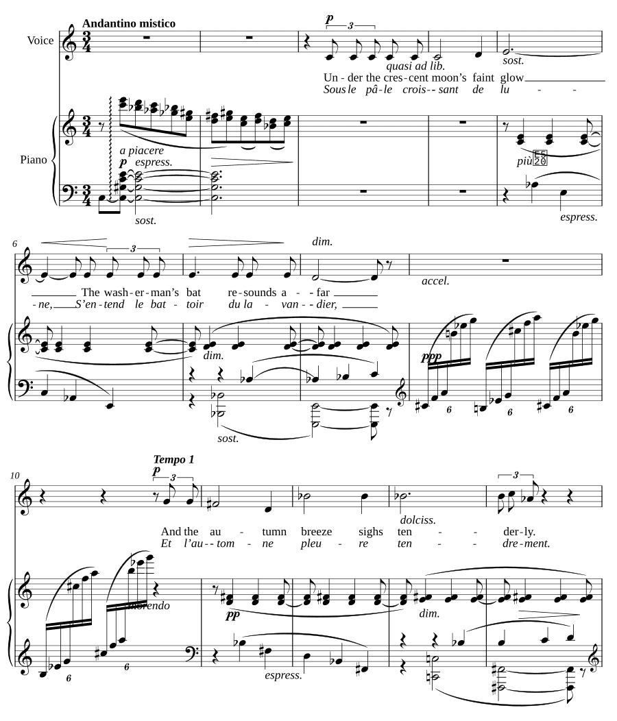 Под луной (Under the Moon). 5 песен на стихи китайских поэтов, 1-я серия