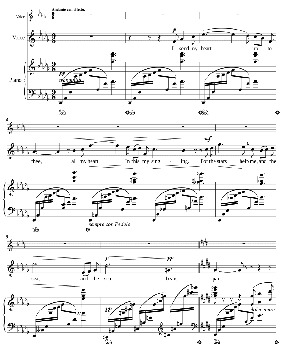 Шлю сердце моё к тебе! (I Send My Heart up to Thee!). 3 песни на стихи Браунинга, соч. 44