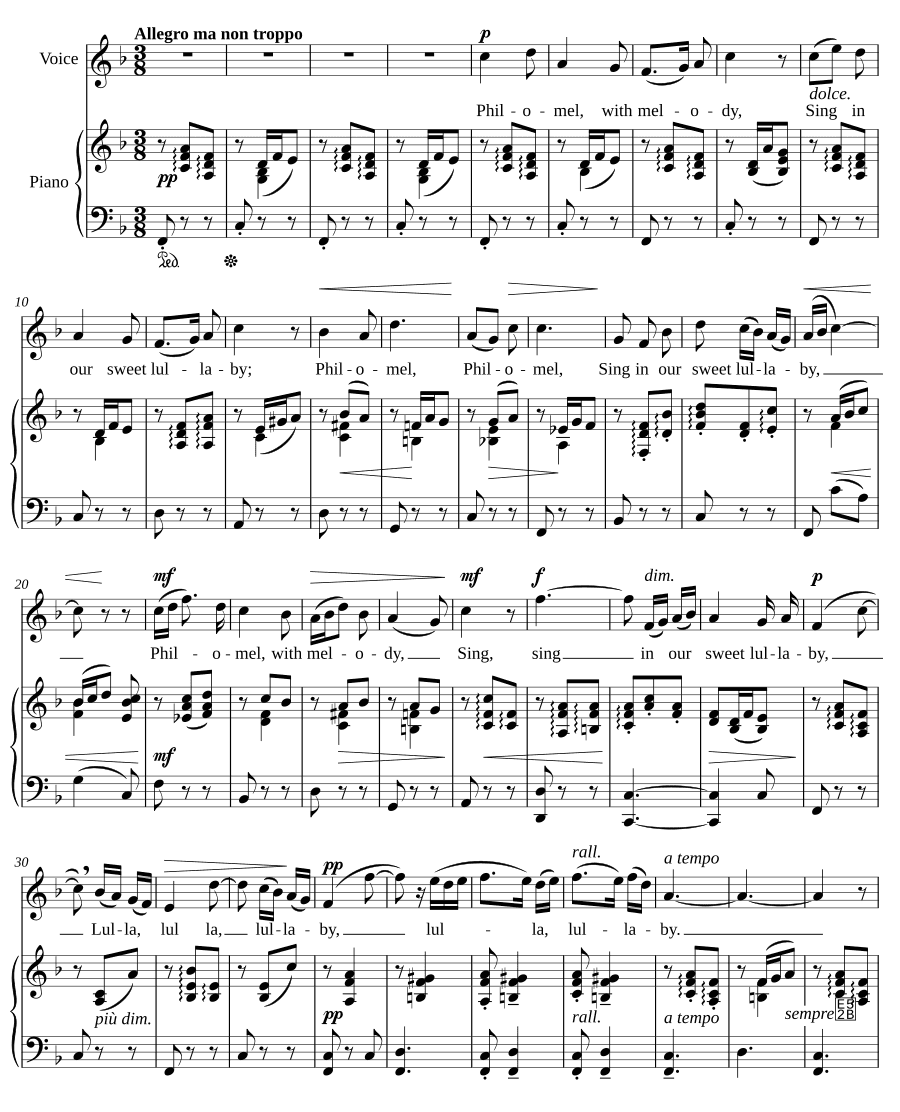 Волшебная колыбельная (Fairy Lullaby). 3 песни на слова Шекспира, соч. 37