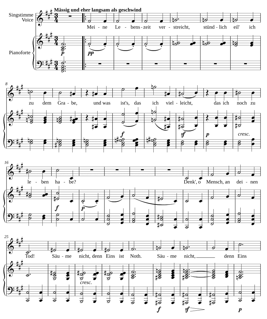 О смерти (Vom Tode). 6 песен, соч. 48