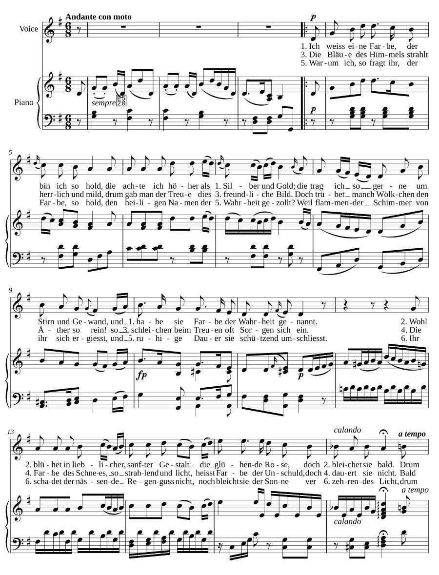 Огненный цвет (Feuerfarb). 8 песен, соч. 52