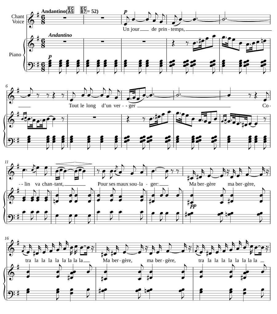 Пастораль (Pastorale). 20 мелодий, соч. 21