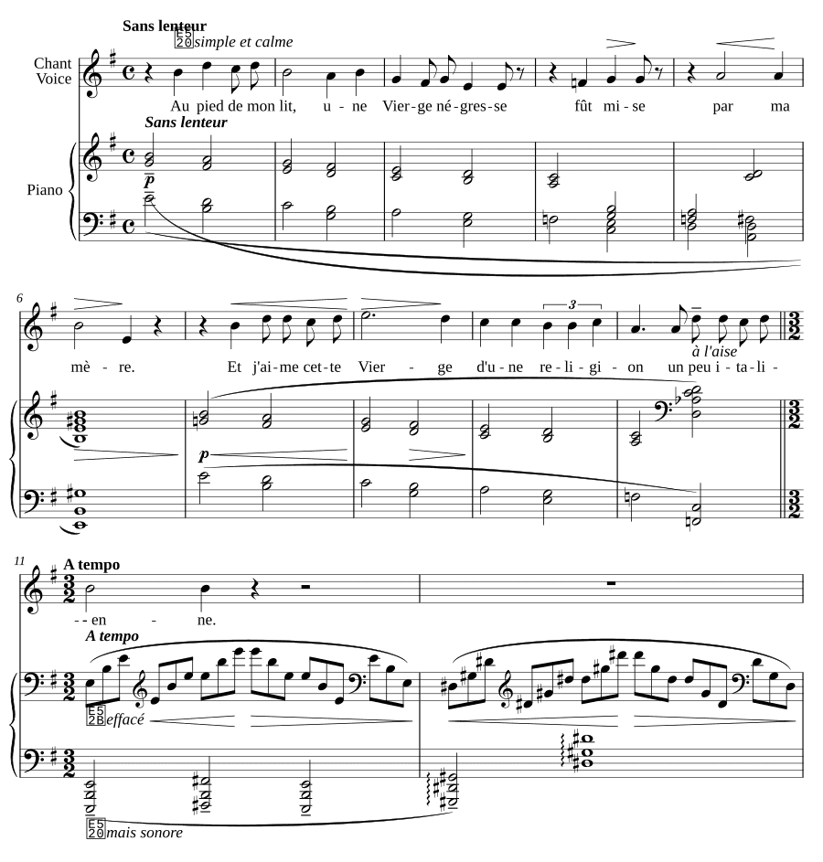 У изножья моей постели (Au pied de mon lit). Просветы в небе