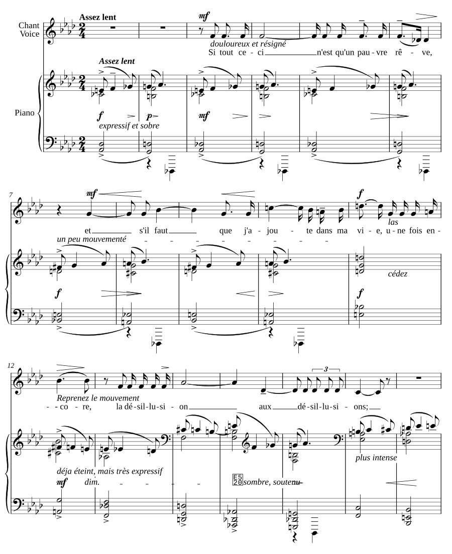 Если всё это лишь бедный сон (Si tout ceci n’est qu’un pauvre rêve). Просветы в небе