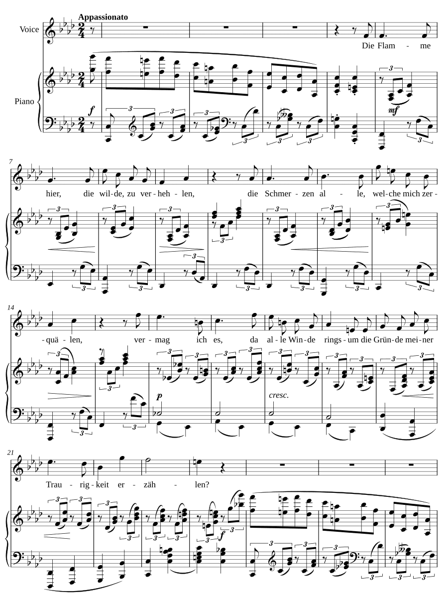 Жар любви (Liebesglut). 5 песен, соч. 47