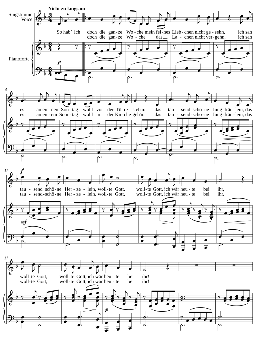 Воскресенье (Sonntag). 5 песен, соч. 47