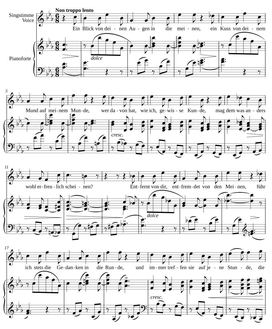 Влюблённая пишет (Die Liebende schreibt). 5 песен, соч. 47