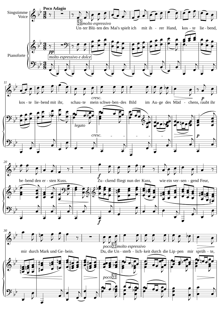Поцелуй (Der Kuss). 5 стихотворений, соч. 19