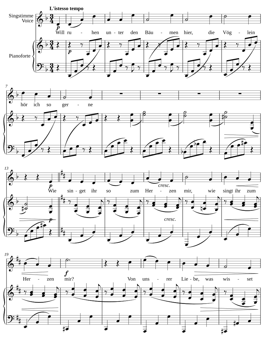 Вдали (In der Ferne). 5 стихотворений, соч. 19